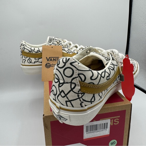 NWT Vans Sk8 Low Reissue Sneakers Textured Waves / Marshmallow Shoes Skate NEW - Picture 7 of 16